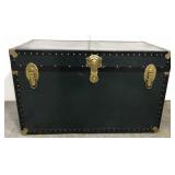 Vintage green steamer trunk