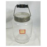 Unique vintage glass storage jar
