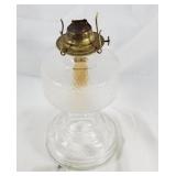 Vintage glass kerosene lamp