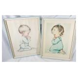 Pair of framed Charlot Byj prints