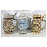 Lot of collectible beer steins