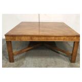 Vintage wood square coffee table