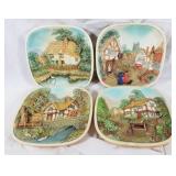 Set of chalkware 3D plates
