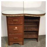 Vintage mirrored top small desk