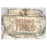 Vintage Detroit Times newspaper bicycle bag