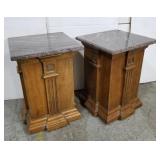 Pedestal end tables