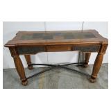 Wood/tile hallway table