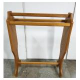 Oak blanket or quilt rack