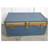 Blue steamer trunk
