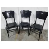 Vintage wood dining chairs