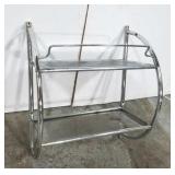 Vintage chrome bathroom shelf