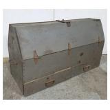 Large vintage wood tool chest