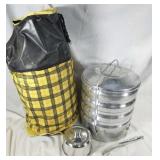 Stacking aluminum camping set