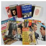 Vintage magazines, books, VHS lot