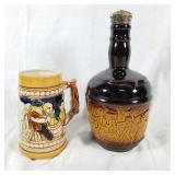 Ceramic decanter and stein lot