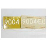 Pair of 1970 Michigan license plates
