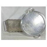 Hand wrought stamped aluminum trays lot