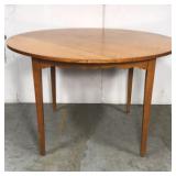 Vintage round maple wood table