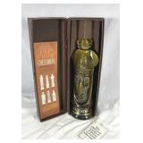 Vintage Old Crow chess piece liquor bottle