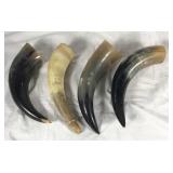 Lot of 4 steer horns