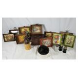 Vintage 3D art & kitchen items lot