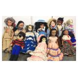 Crocheted doll collection