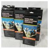 New in box Monopod selfie stick lot of 7