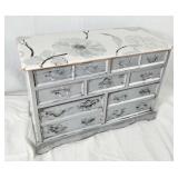 Painted wood music box/jewelry chest