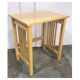 Blonde wood table