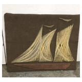 Sail boat string art