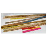 Vintage advertising yardstick & rulers lot