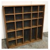 Primitive wooden display shelf