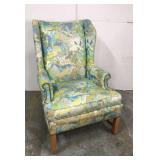Retro upholstered wingback chair