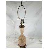 Tan ceramic table lamp