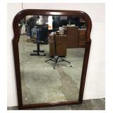 Wood vanity mirror for dresser