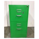 Neon green filing cabinet