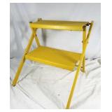 Vintage folding steel step stool