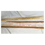 Vintage advertising yardsticks