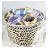 Basket of craft ribbon