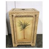 Painted lidded storage box