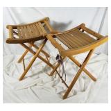 Vintage wood folding stools