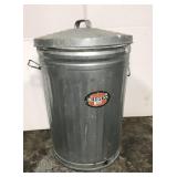 Galvanized trash can
