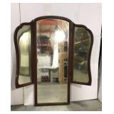 Antique folding dressing mirror