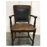 Antique wood armchair