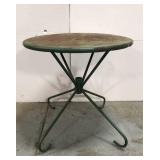 Retro metal patio table
