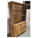 Rustic modern style hutch cabinet