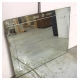 Vintage floral bordered mirror