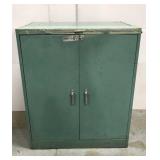 Industrial metal cabinet w/ contents