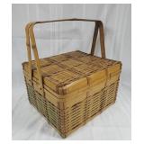 Bamboo picnic basket