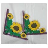 Cast iron sunflower shelf brackets